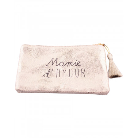 Petite pochette LOL dorée Mamie d'amour et pompon
