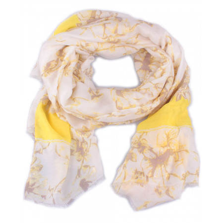 Echarpe jaune beige et dorée Rosita