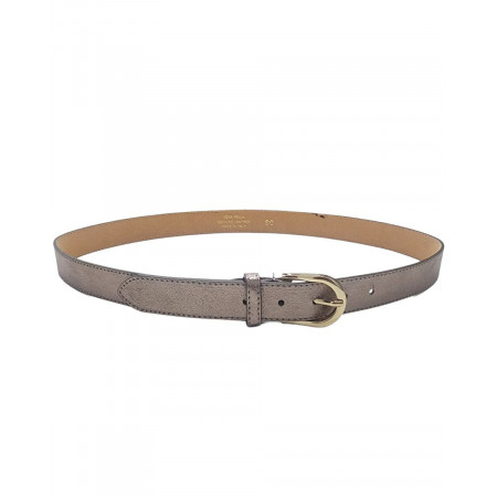 Ceinture femme bronze cuir boucle dorée Vega