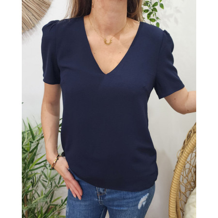 Blouse femme bleu marine Tess