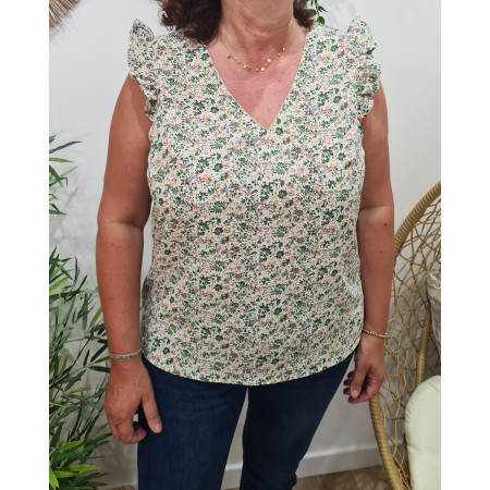 Blouse femme verte Sophie