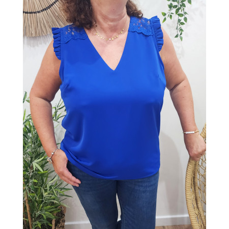 Blouse femme Luna bleu roi