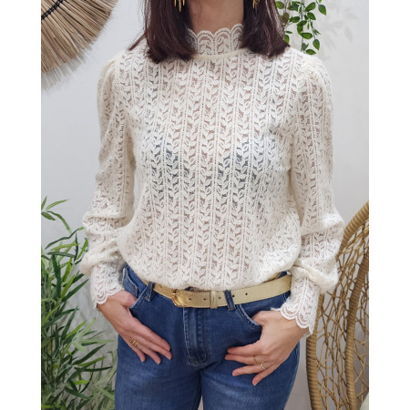 Blouse femme écrue Nerea
