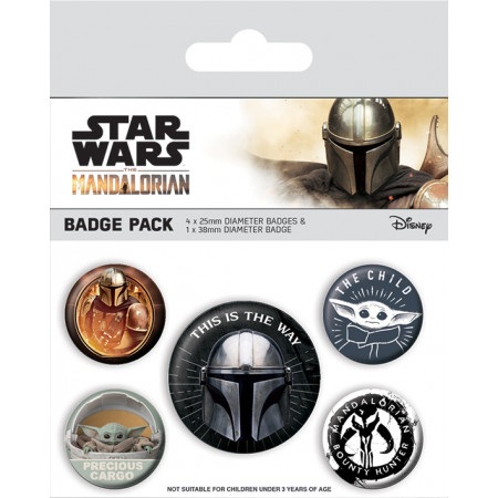 Pack de 5 badges Star Wars Mandalorian