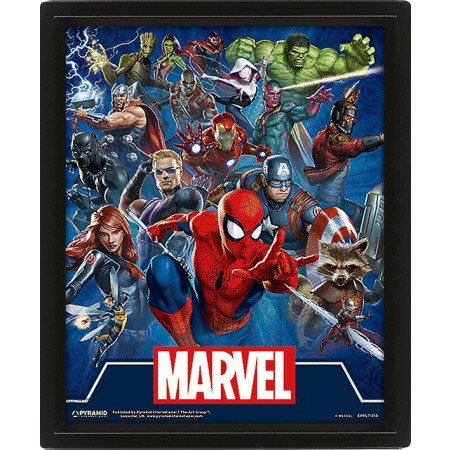 Cadre Marvel Super-héros 3D