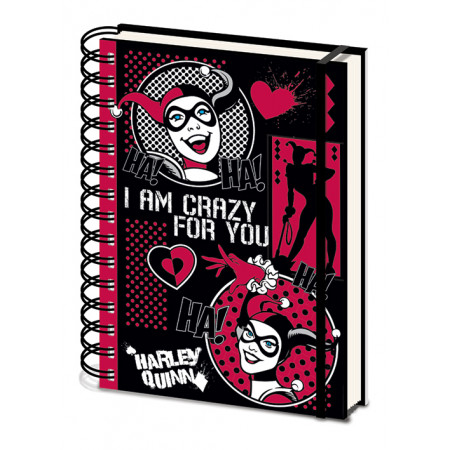 Carnet Bloc Notes A5 Harley Quinn Crazy for you