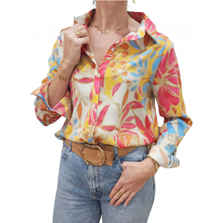 Chemisier femme coloré Joanna rose jaune