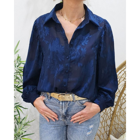 Chemisier femme bleu marine Lorelei