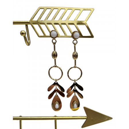 Boucles d'oreilles femme acier doré Clélia