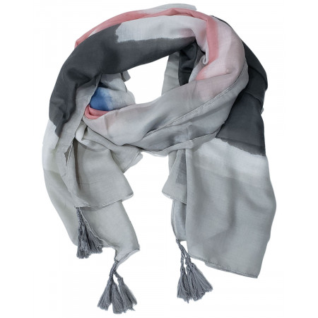 Echarpe rose bleue grise Degradis