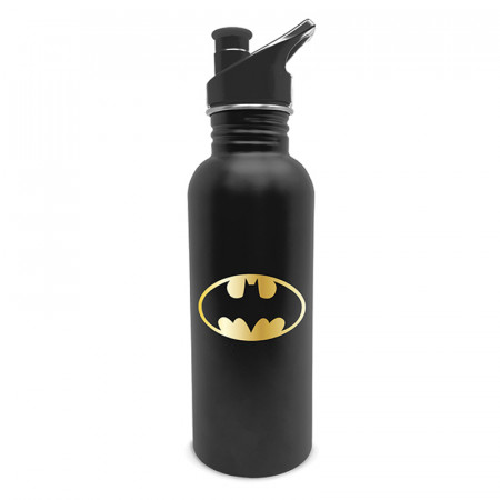 Gourde Batman logo noire et jaune