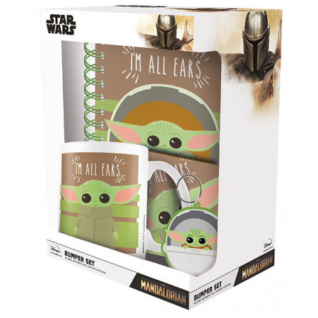 Set Star Wars The Mandalorian I'm All Ears Mug sous verre porte-clés carnet 