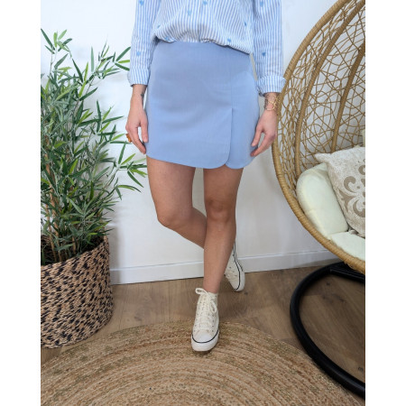 Jupe short femme bleu