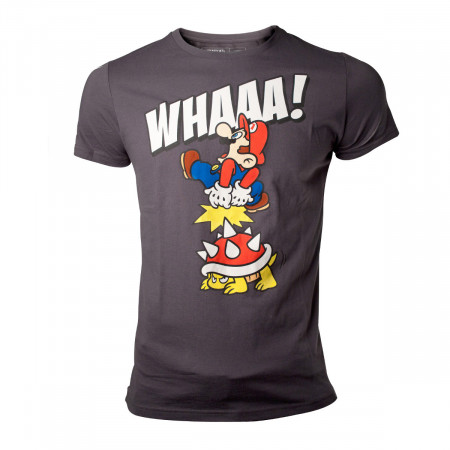 Tee-Shirt Noir Mario Whaaa Nintendo