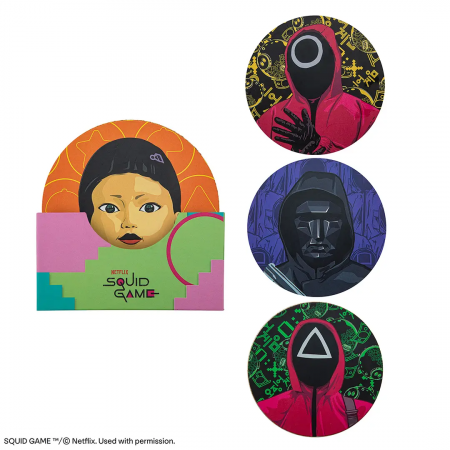 Lot de 4 sous-verre Squid Game