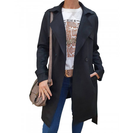 Manteau trench noir