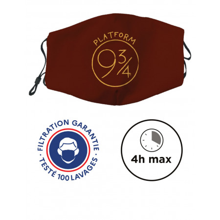 Masque de protection lavable CATÉGORIE 1 - UNS1 Harry Potter - 9 3/4 PLATFORM