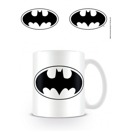 Mug Blanc Logo Noir Batman