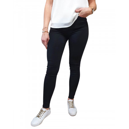 Pantalon noir slim push up taille haute