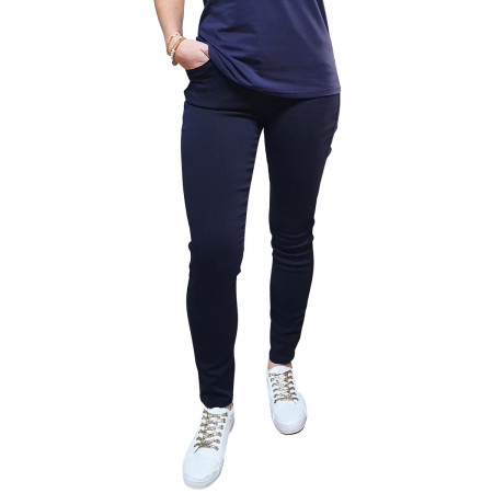 Pantalon bleu marine skinny push up coupe confort 