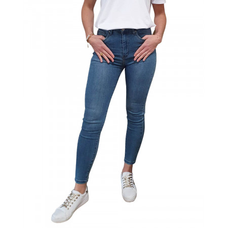 Jean femme skinny vintage blue super taille haute