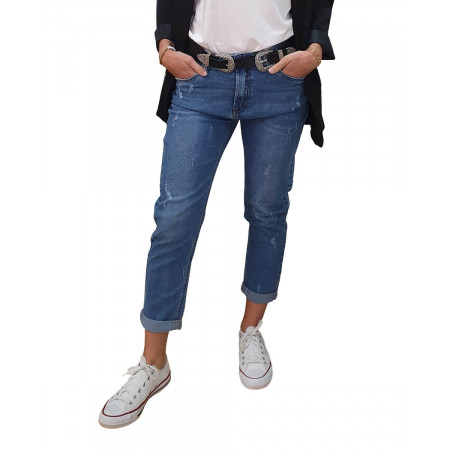 Jean femme coupe mom