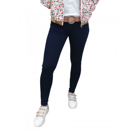 Jean femme skinny marine taille haute