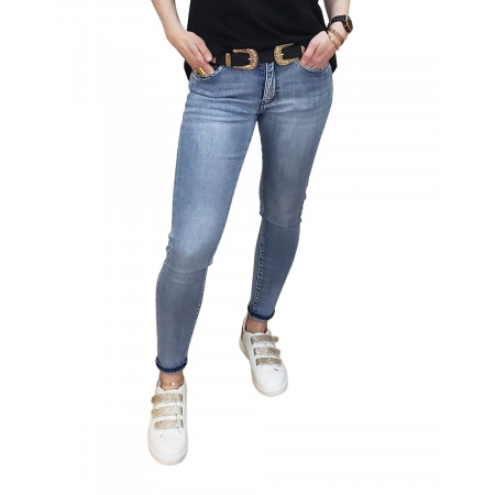 Jean clair délavé skinny push up taille haute