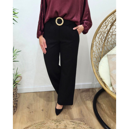 Pantalon femme noir fluide Zéa