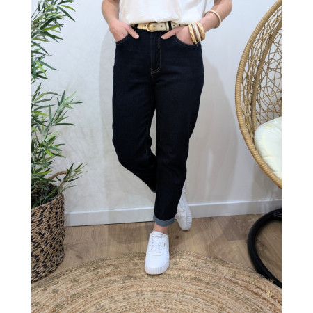Jean femme mom brut 