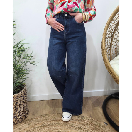 Jean femme mega baggy bleu foncé