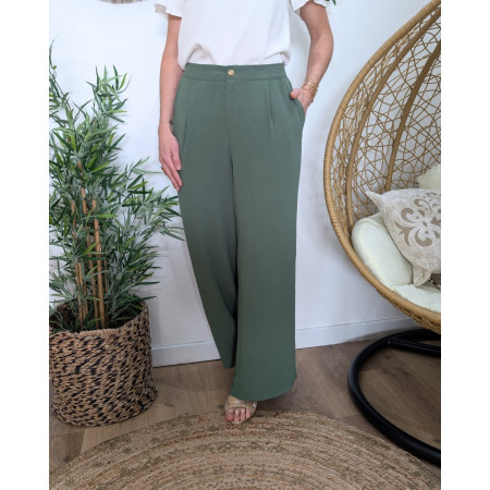 Pantalon femme fluide kaki Aricia