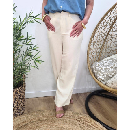 Pantalon femme fluide lin Eneko