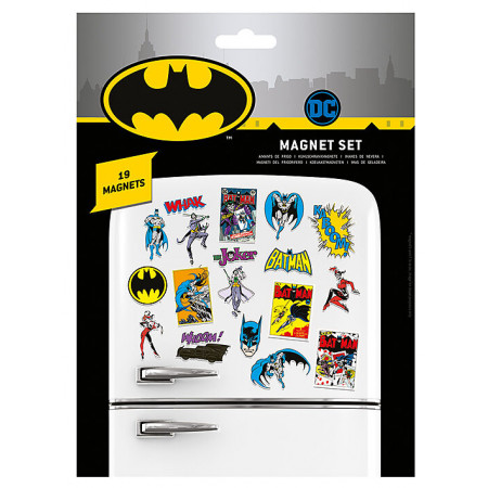 Pack de 19 aimants magnets Batman Retro
