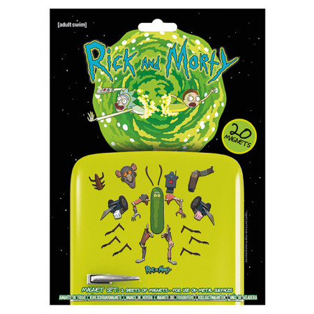 Pack de 20 aimants magnets Rick et Morty