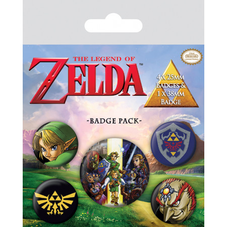 Pack de 5 badges Zelda