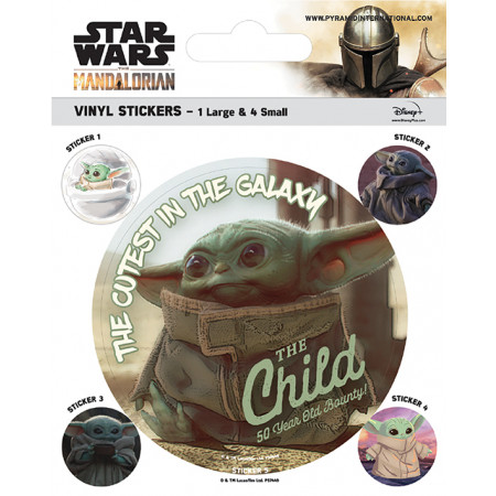 Pack de 5 Stickers Star Wars The Child Mandalorian