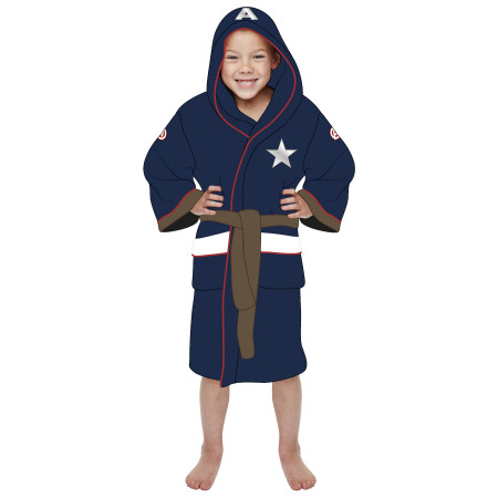 Peignoir enfant Bleu Shield logo Captain America