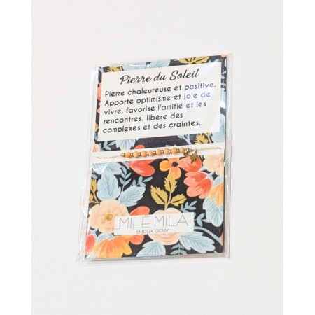 Bracelet Pierre du soleil acier