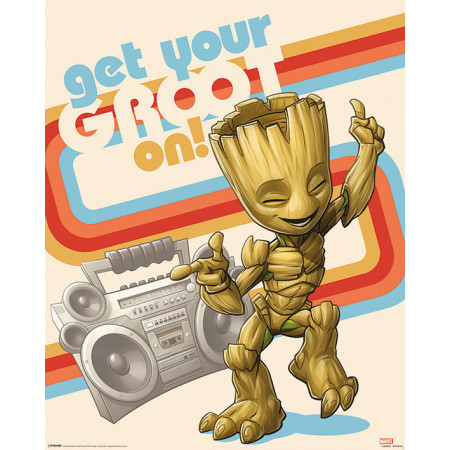Poster Get Your Groot On Gardiens de la Galaxie