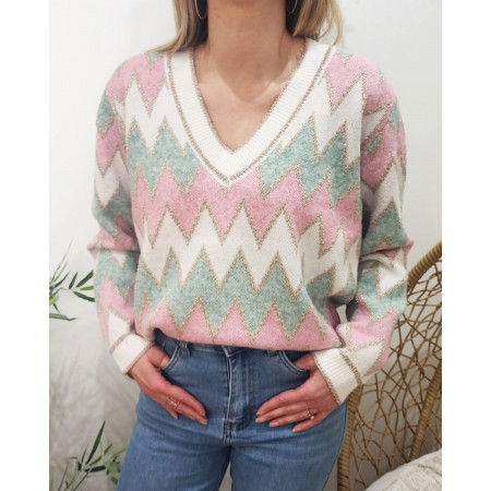 Pull femme rose Yara 