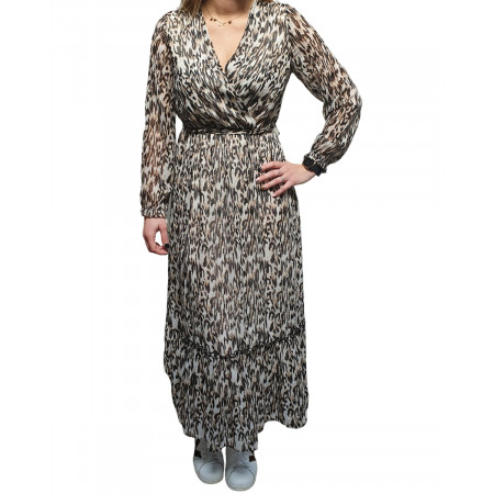 Robe longue imprimé léopard