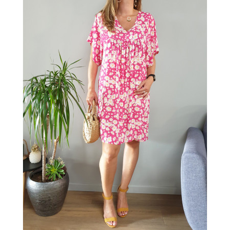 Robe fluide grande taille Florali
