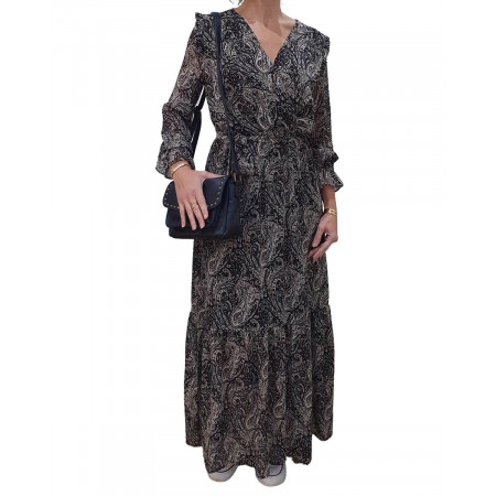 Robe longue imprimé cachemire