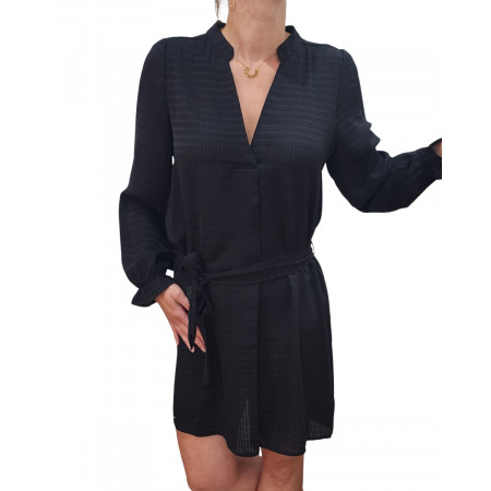 Robe femme droite fluide noir