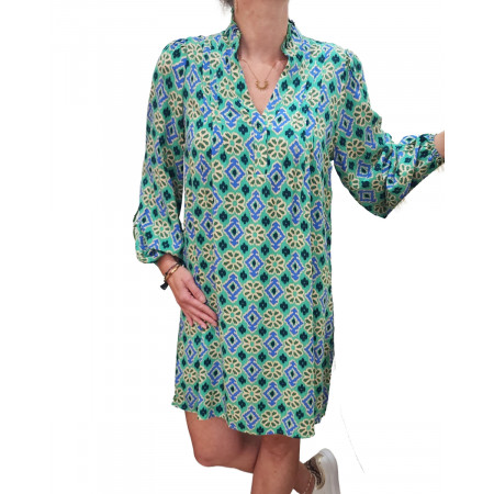 Robe femme droite fluide Savannah-vert