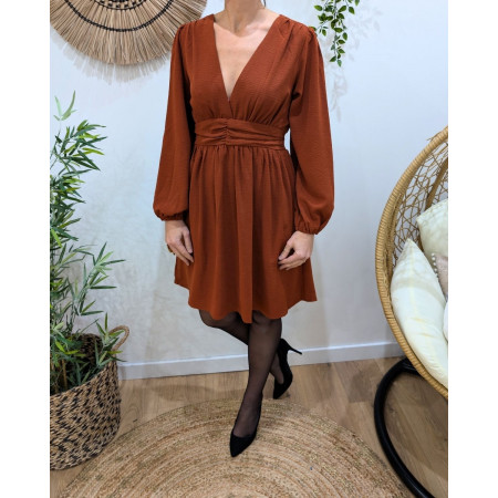 Robe femme terracotta Indira