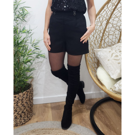 Short femme noir Mélina