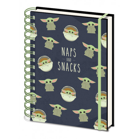 Carnet Bloc Notes Star Wars The Mandalorian Naps and Snacks