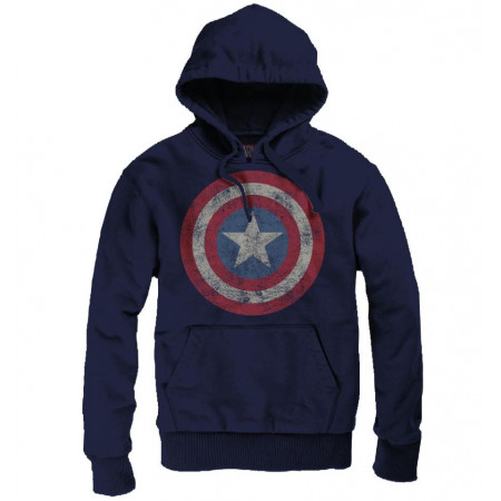 Sweat Captain America Marvel Bleu Logo vintage